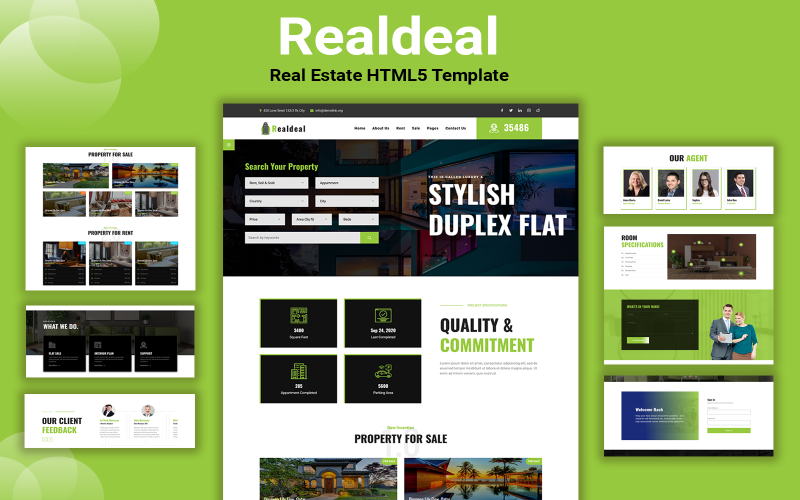Realdeal - Immobilien-Website-Vorlage