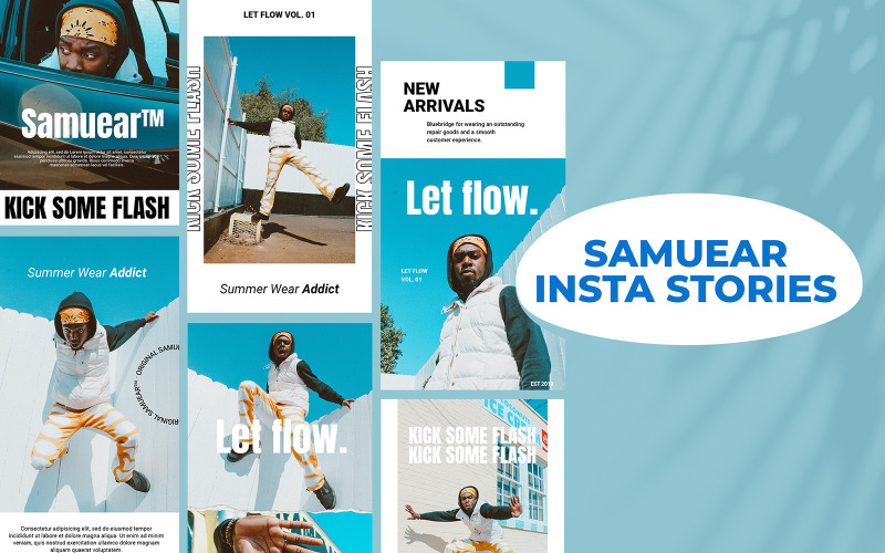 Samuear - modelo de mídia social Insta Stories