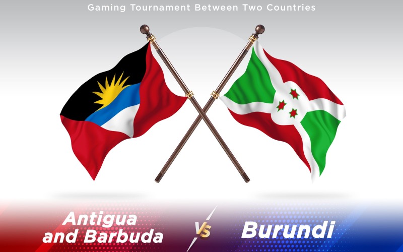 Antigua Contro Burundi Due Bandiere Di Paesi - Illustrazione