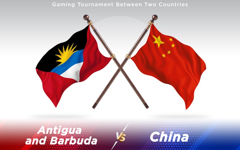 Download Иллюстрация "Antigua versus China Two Countries Flags - Illustration" / Antigua versus China Two Countries Flags - Illustration - Иллюстрация на тему графика national,patriotic,europe,asia,republic,map,flag,country,cartography,geography,nation,illustration,graphic,vector,state,world,isolated,symbol,border,icon