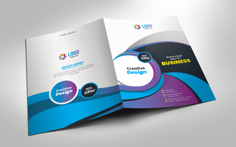 Business Presentation Folder - Vorlage für Unternehmensidentität