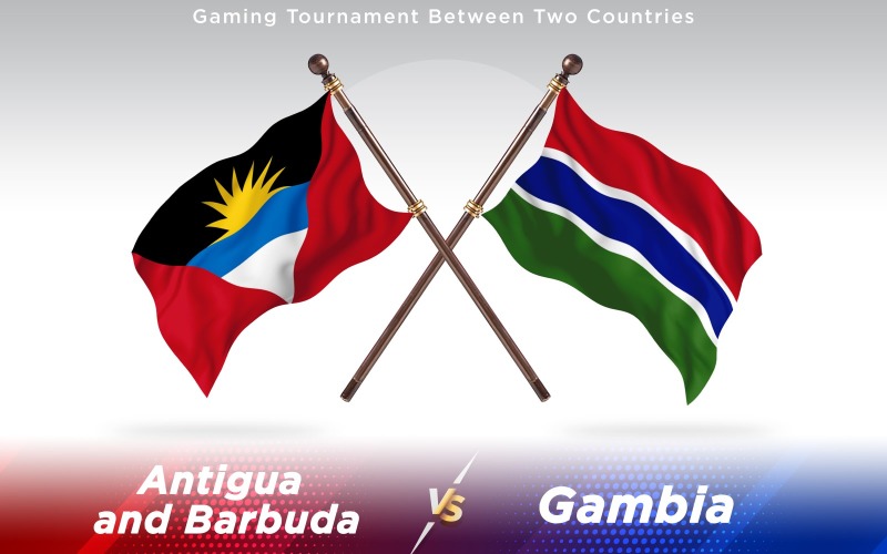 Download Иллюстрация "Antigua versus Gambia Two Countries Flags - Illustration" / Antigua versus Gambia Two Countries Flags - Illustration - Иллюстрация на тему графика national,patriotic,europe,asia,republic,map,flag,country,cartography,geography,nation,illustration,graphic,vector,state,world,isolated,symbol,border,icon