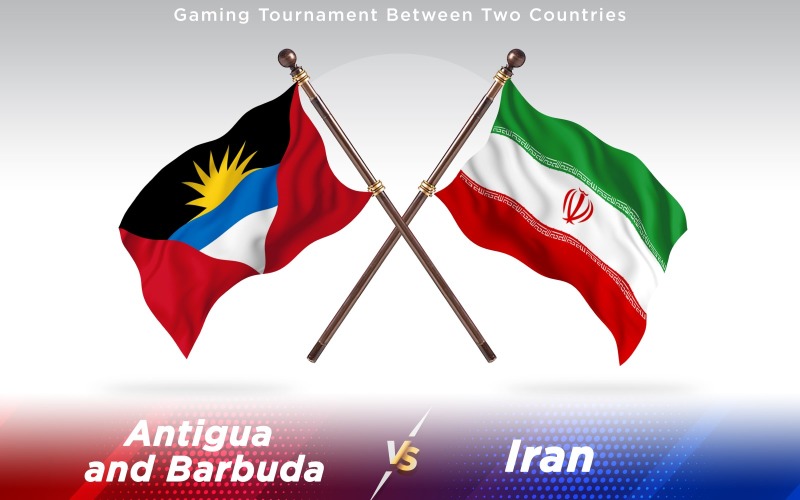 Download Иллюстрация "Antigua versus Iran Two Countries Flags - Illustration" / Antigua versus Iran Two Countries Flags - Illustration - Иллюстрация на тему графика national,patriotic,europe,asia,republic,map,flag,country,cartography,geography,nation,illustration,graphic,vector,state,world,isolated,symbol,border,icon