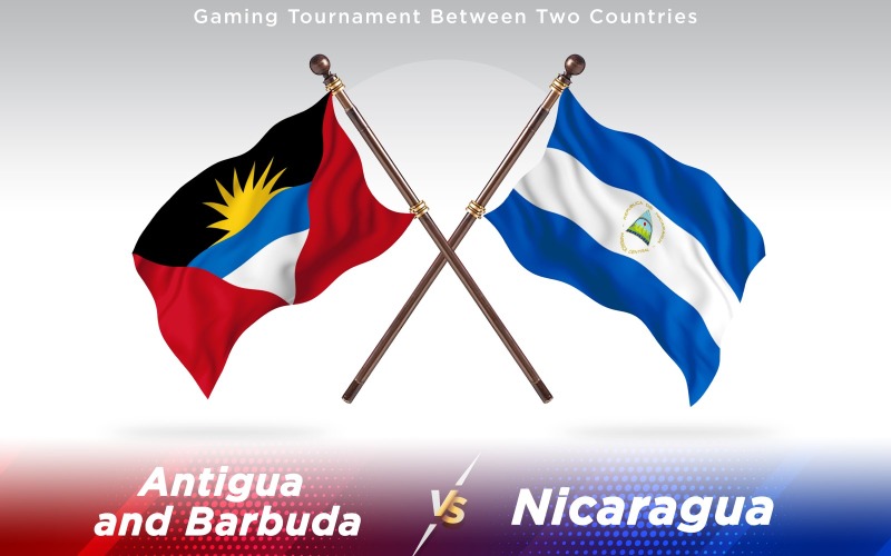 Antigua versus Nikaragua příznaky dvou zemí - ilustrace