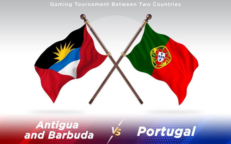 Download Иллюстрация "Antigua versus Portugal Two Countries Flags - Illustration" / Antigua versus Portugal Two Countries Flags - Illustration - Иллюстрация на тему графика national,patriotic,europe,asia,republic,map,flag,country,cartography,geography,nation,illustration,graphic,vector,state,world,isolated,symbol,border,icon