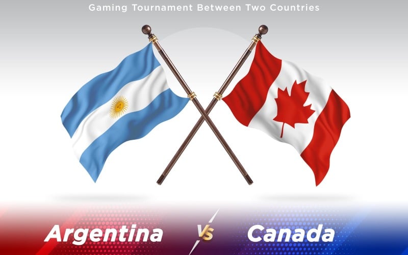 Download Иллюстрация "Argentina versus Canada Two Countries Flags - Illustration" / Argentina versus Canada Two Countries Flags - Illustration - Иллюстрация на тему графика national,patriotic,europe,asia,republic,map,flag,country,cartography,geography,nation,illustration,graphic,vector,state,world,isolated,symbol,border,icon