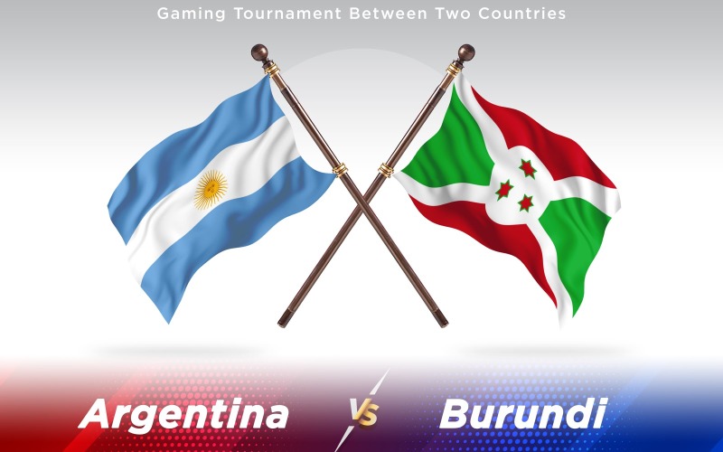 Vlajky Argentiny a Burundi dvou zemí - ilustrace
