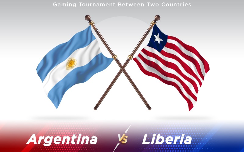 Download Иллюстрация "Argentina versus Liberia Two Countries Flags - Illustration" / Argentina versus Liberia Two Countries Flags - Illustration - Иллюстрация на тему графика national,patriotic,europe,asia,republic,map,flag,country,cartography,geography,nation,illustration,graphic,vector,state,world,isolated,symbol,border,icon