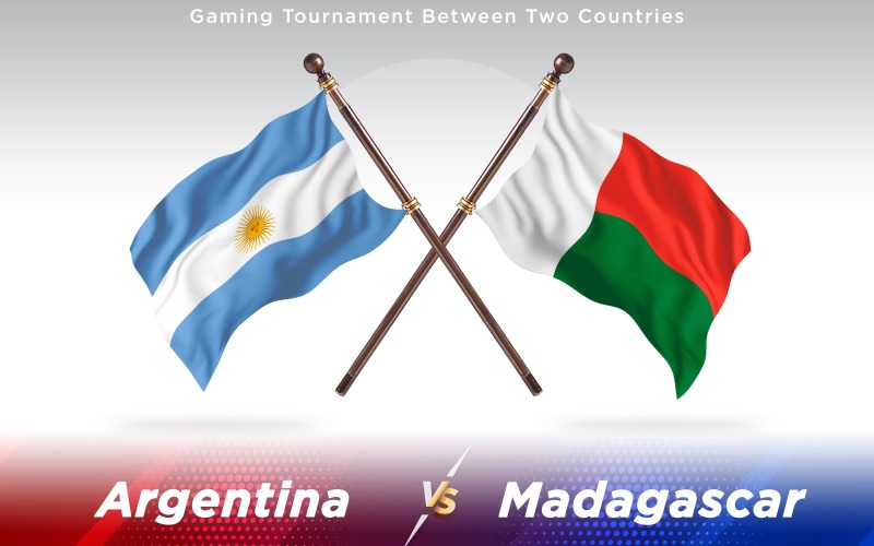Download Иллюстрация "Argentina versus Madagascar Two Countries Flags - Illustration" / Argentina versus Madagascar Two Countries Flags - Illustration - Иллюстрация на тему графика national,patriotic,europe,asia,republic,map,flag,country,cartography,geography,nation,illustration,graphic,vector,state,world,isolated,symbol,border,icon