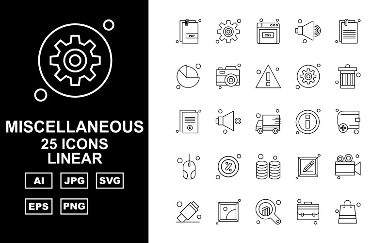 25 Premium Sonstiges lineares Iconset