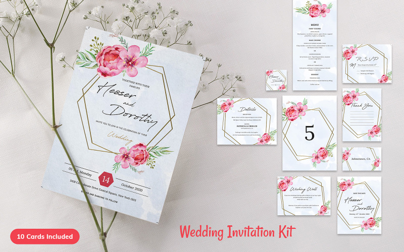 Hesser - Wedding Invitation Kit - Corporate Identity Template