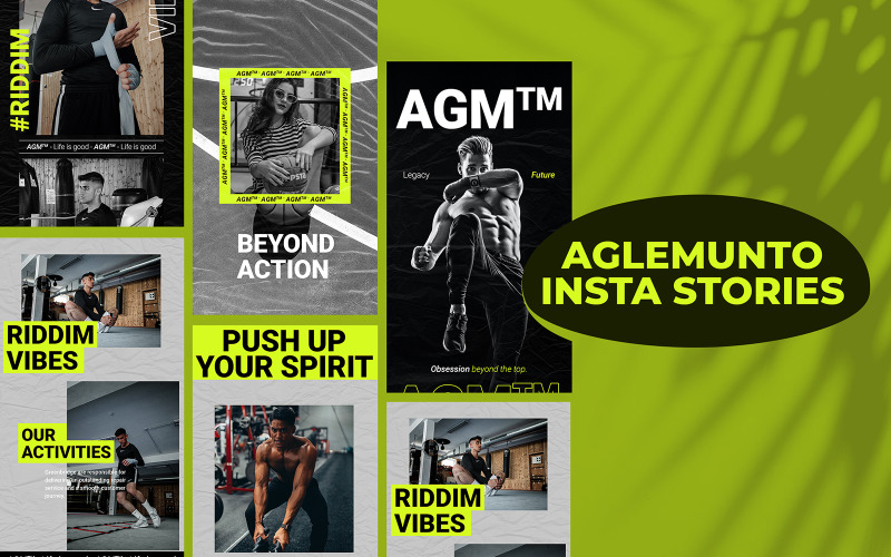 Aglemunto Fitness - шаблон соціальних медіа Insta Story