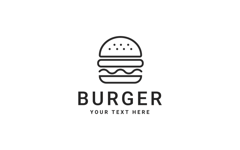Burger design logotyp mall