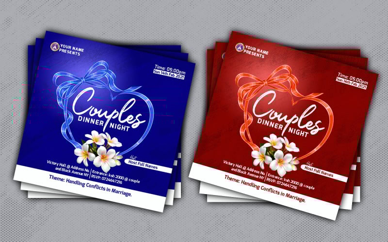 Couple's Dinner Night Flyer Corporate Identity Template