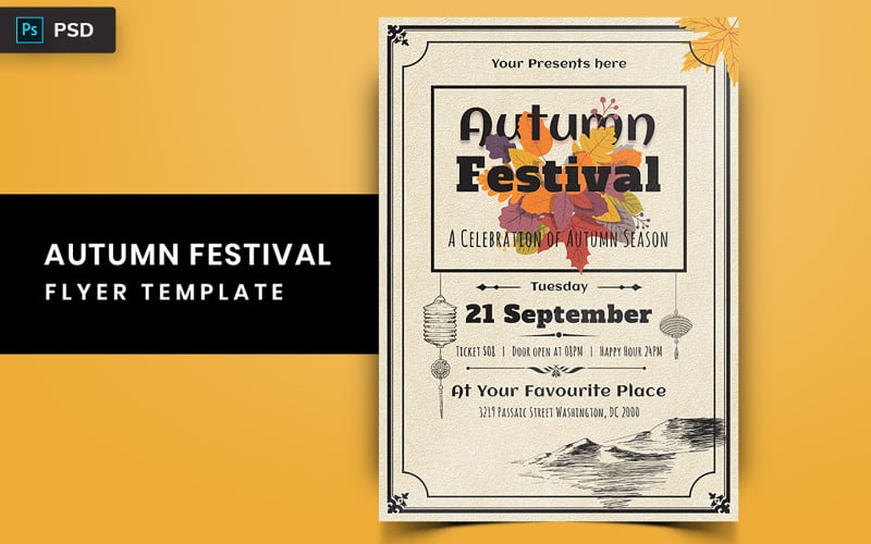 Due - Autumn Festival Flyer - Corporate Identity Template