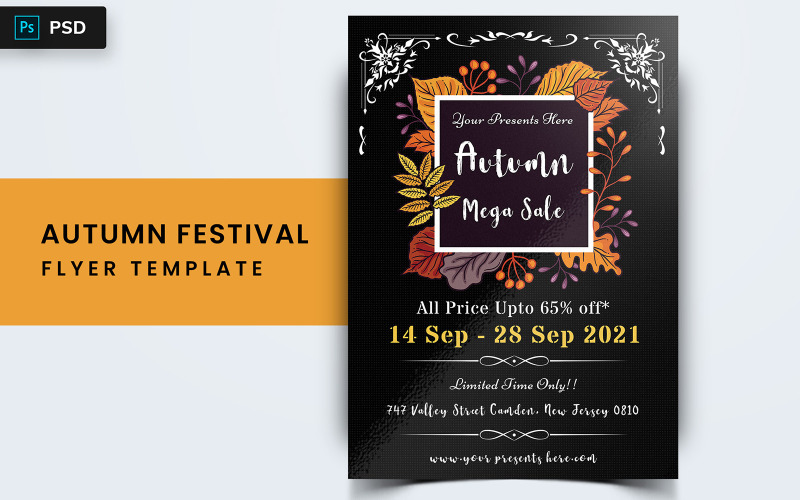 Grav - Autumn Festival Flyer Design - Modello di identità aziendale