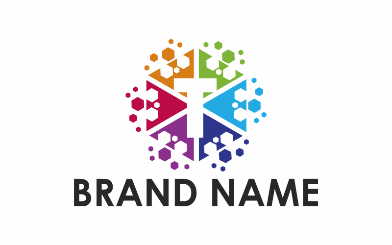 Download Шаблон логотипа "Hexagon Letter T Logo Template" / Hexagon Letter T Logo Template - Шаблон логотипа на тему графика icon,symbol,letter t,logo,business,vector,template,creative,alphabet,hexagon,shape,graphic,technology,geometric,initial,colorful,monogram,digital,flat
