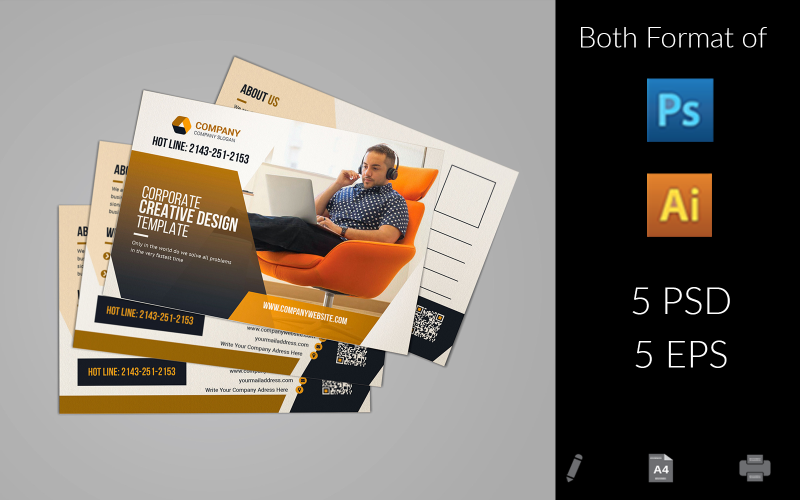 Download Фирменный стиль "Post Card" / Post Card - Фирменный стиль на тему графика 6x4,ad,advert,advertisement,agent,business,business postcard,company,construction,consulting,corporate,creative,design,flyer,housing,illustrator post card,invite post card,post card,post card