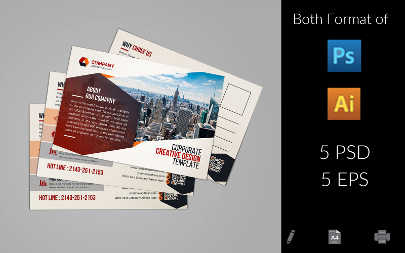 Download Фирменный стиль "Post Card" / Post Card - Фирменный стиль на тему графика 6x4,ad,advert,advertisement,agent,business,business postcard,company,construction,consulting,corporate,creative,design,flyer,housing,illustrator post card,invite post card,post card,post card