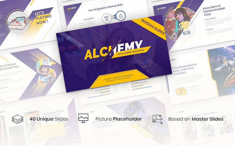 Alchemy - Presentatiesjabloon voor Esport Gaming Google-dia's