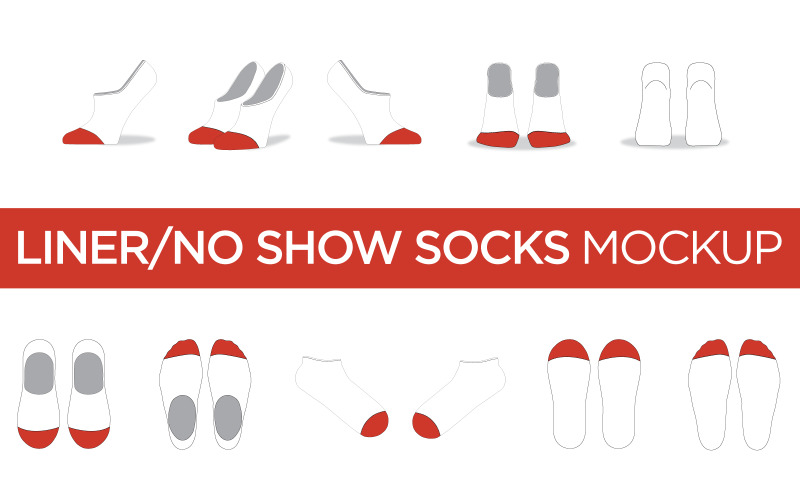 Download Мокап для продукта "Liner No Show Ankle Socks - Vector Template product mockup" / Liner No Show Ankle Socks - Vector Template product mockup - Мокап для продукта на тему графика socks,mockups,templates,layers,angles,vectors,graphics,ai,eps,pdf,png,dxf,svg,adobe illustrator,royalty free,editable,downaloads,liner,no show,ankle