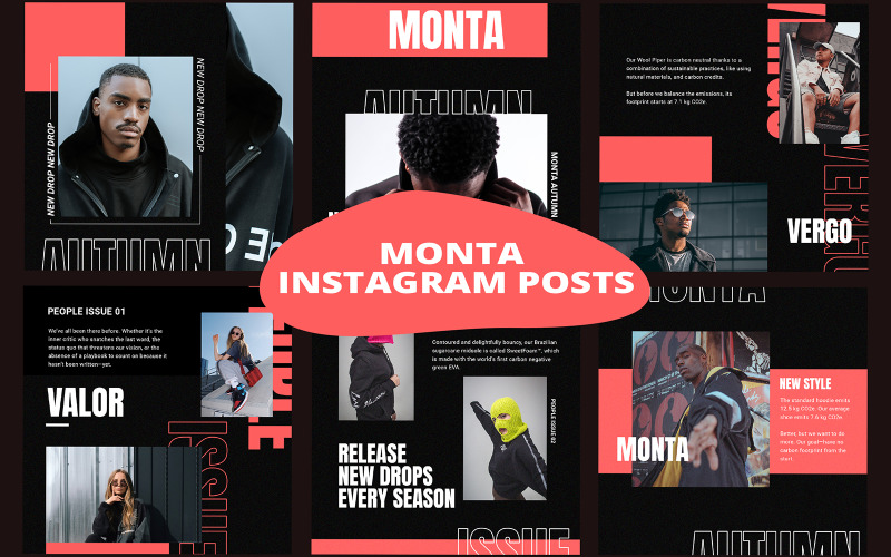 Monta Fashion - Instagram publikuje szablon mediów społecznościowych
