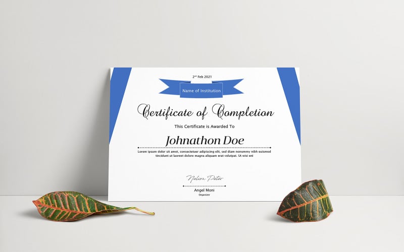 Nelson Peter-certificaatsjabloon