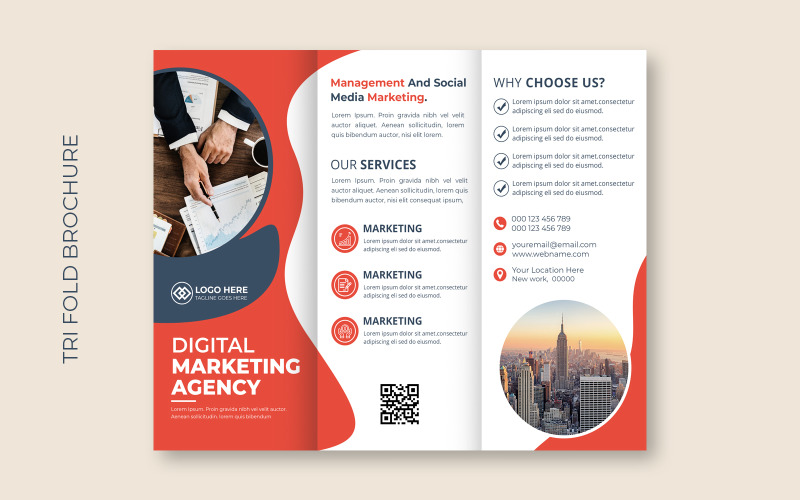 Download Фирменный стиль "Business Trifold Brochure Cover Corporate Identity - Corporate Identity Template" / Business Trifold Brochure Cover Corporate Identity - Corporate Identity Template - Фирменный стиль на тему графика business tri fold brochure,brochure,flyer,tri fold brochure,abstract flyer,creative flyer,marketing flyer,business,abstract,cover,template,riangle,typography,layout,marketing,promotion,presen