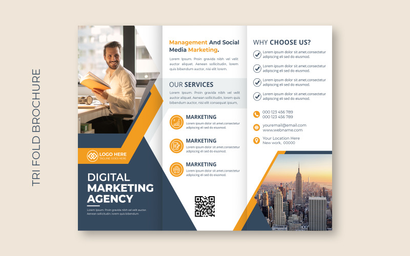 Download Фирменный стиль "Corporate Business Trifold Brochure Cover Theme - Corporate Identity Template" / Corporate Business Trifold Brochure Cover Theme - Corporate Identity Template - Фирменный стиль на тему графика business tri fold brochure,brochure,flyer,tri fold brochure,abstract flyer,creative flyer,marketing flyer,business,abstract,cover,template,riangle,typography,layout,marketing,promotion,presen