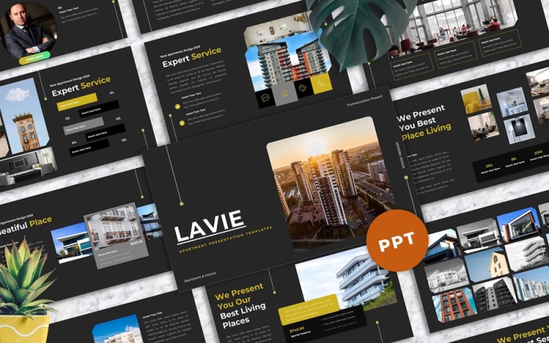 Lavie - Apartment PowerPoint шаблон