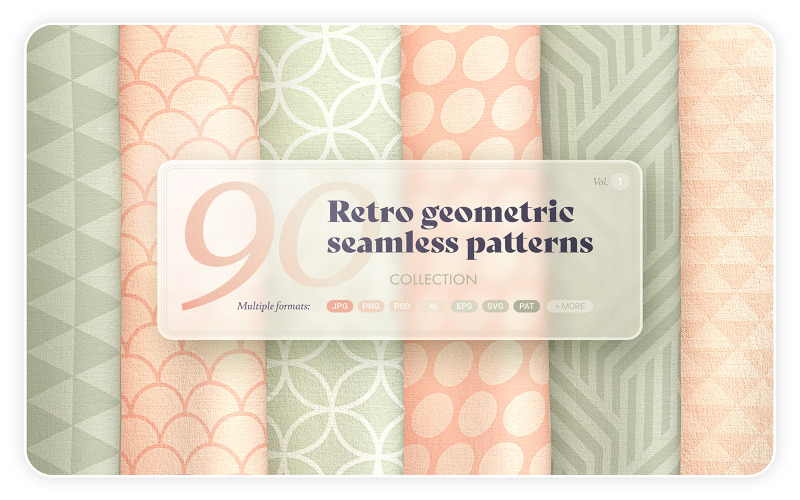 Modèle de collection rétro géométrique sans couture s