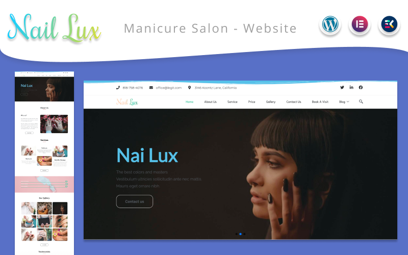 Manicure Salon Website WordPress Theme