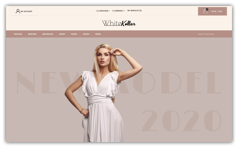 Whitekollar - Plantilla OpenCart para tienda de moda
