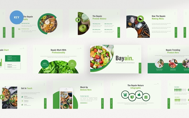 Bayain Healthy Food - modelo de apresentação