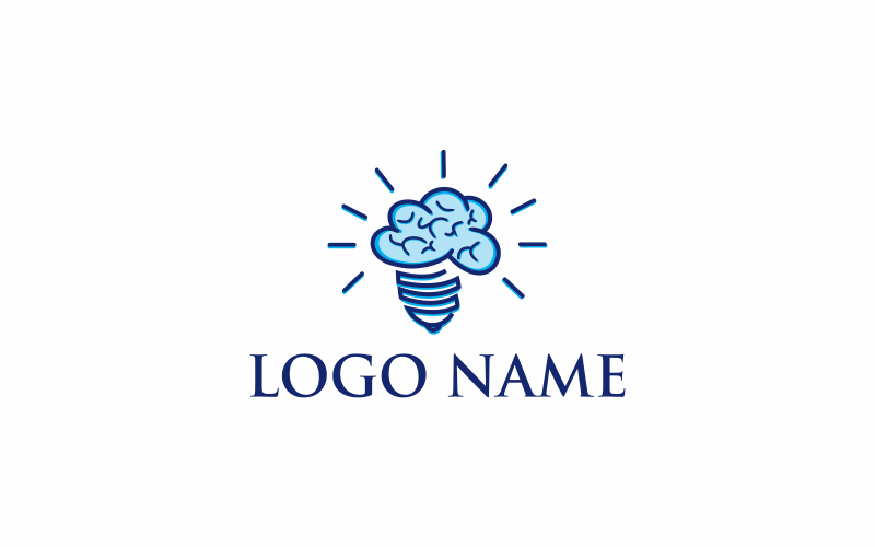 Download Шаблон логотипа "Brain Light Logo Template" / Brain Light Logo Template - Шаблон логотипа на тему графика brain,light,idea,mind,concept,technology,creative,design,energy,power,abstract,vector,business,inspiration,isolated,logo,thinking,modern,medical,think