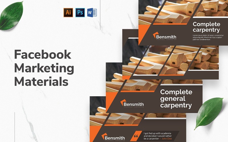 Carpenter Facebook Cover und Post Social Media Vorlage