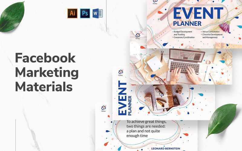 Event Planner Facebook Cover och Post Social Media Mall