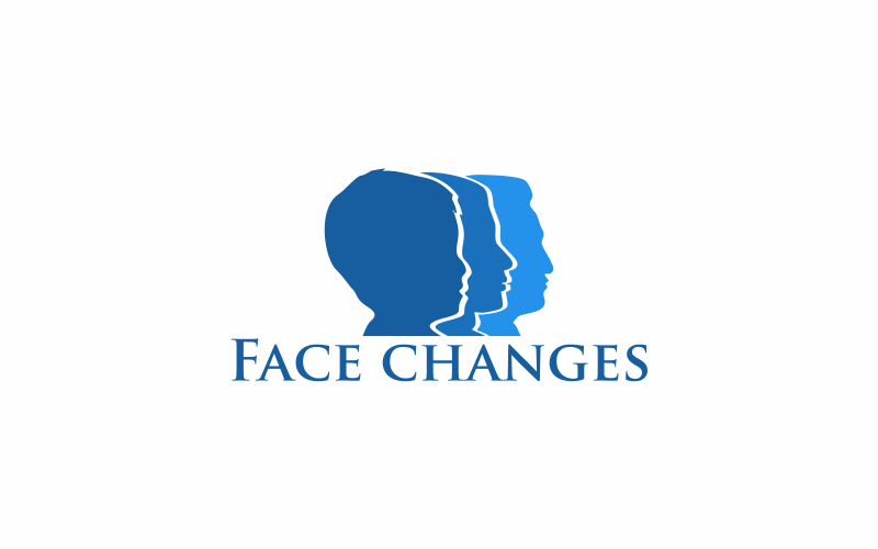 Download Шаблон логотипа "Face Changes Logo Template" / Face Changes Logo Template - Шаблон логотипа на тему графика change,face,person,female,woman,people,concept,happy,portrait,depression,caucasian,beautiful,background,man,positive,smile,beauty,isolated,attractive,natural