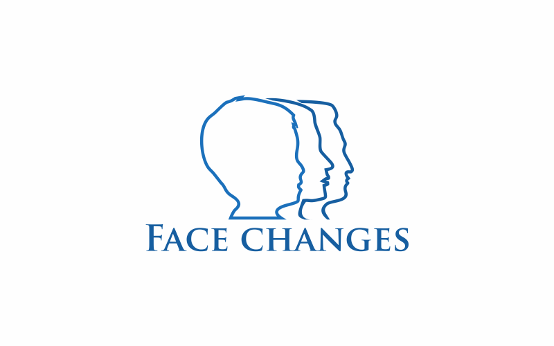Download Шаблон логотипа "Face Changes Logo Template" / Face Changes Logo Template - Шаблон логотипа на тему графика change,face,person,female,woman,people,concept,happy,portrait,depression,caucasian,beautiful,background,man,positive,smile,beauty,isolated,attractive,natural