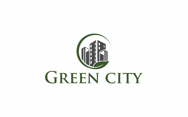 Download Шаблон логотипа "Green City Logo Template" / Green City Logo Template - Шаблон логотипа на тему графика city,green,cityscape,urban,modern,building,tree,sky,nature,park,landscape,blue,grass,outdoor,scene,tall,construction,future,concept,glass