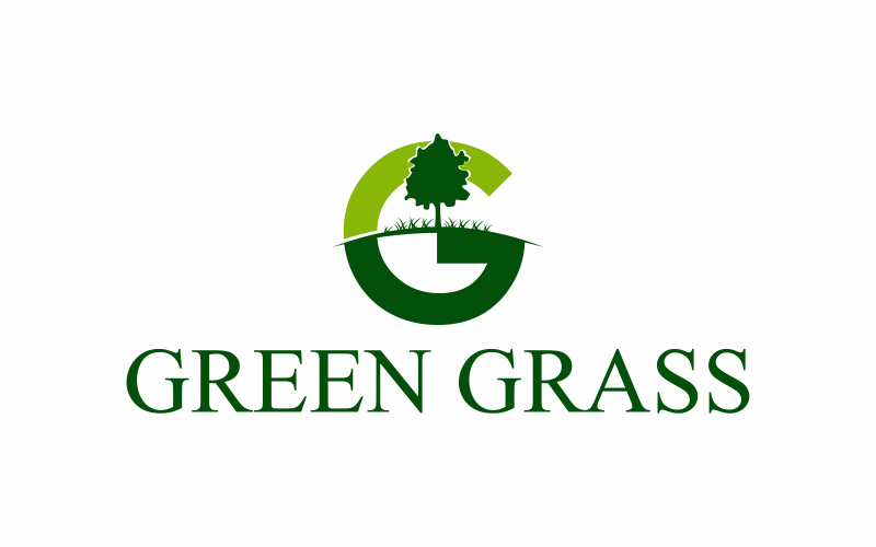 Green Grass Logo Logo Template #164555 - TemplateMonster