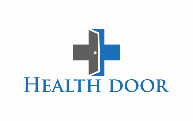Download Шаблон логотипа "Health Door Logo Template" / Health Door Logo Template - Шаблон логотипа на тему графика coronavirus,door,health,hygiene,hand,safety,clean,protection,prevention,pandemic,infection,home,corona,handle,medical,door handle,doorknob,interior,wash,vector