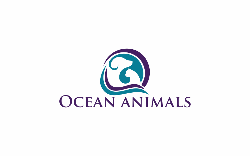 Download Шаблон логотипа "Ocean Animals Logo Logo Template" / Ocean Animals Logo Logo Template - Шаблон логотипа на тему графика ocean,sea,animal,underwater,water,life,marine,wildlife,vector,design,cartoon,background,blue,coral,starfish,octopus,swim,animals,aquarium,wallpaper