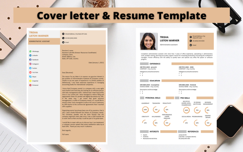 Professional No 06 - Extravagant Bamboo Resume Template