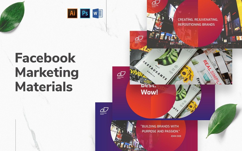 Reklam Ajansı Facebook Kapağı ve Sosyal Medya Postası Şablonu