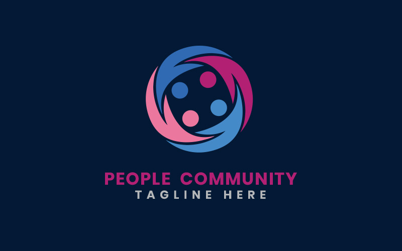 Download Шаблон логотипа "Community People Logo" / Community People Logo - Шаблон логотипа на тему графика logo design,logo template,logo,vector,corporate logo,brand,community,school,team,wellness,coaching,business,abstract,financial,accounting,architecture,law,bank,consulting,education