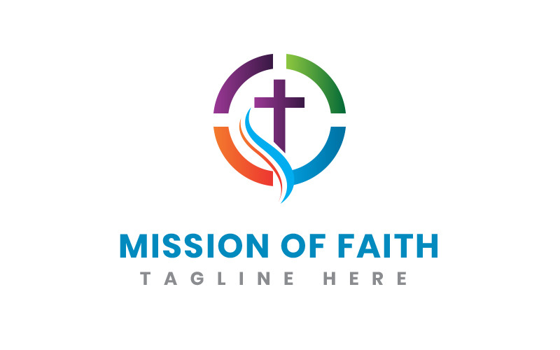 Download Шаблон логотипа "Mission Of Faith Logo" / Mission Of Faith Logo - Шаблон логотипа на тему графика logo design,logo template,logo,vector,corporate logo,brand,churches,youth,religious,public relation,education,motivation,coaching,consulting,charity