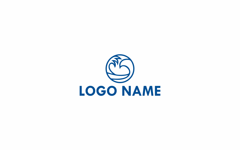 Download Шаблон логотипа "Ocean Logo Template" / Ocean Logo Template - Шаблон логотипа на тему графика sea,ocean,water,blue,background,texture,travel,clear,aqua,seascape,turquoise,sunlight,beach,white,abstract,view,vacation,sand,sun,horizon