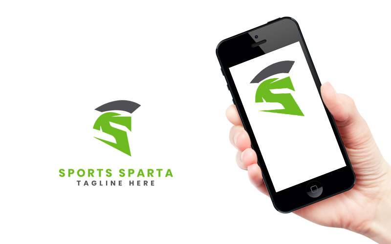 S-logotypdesign med spartansk logotypmall