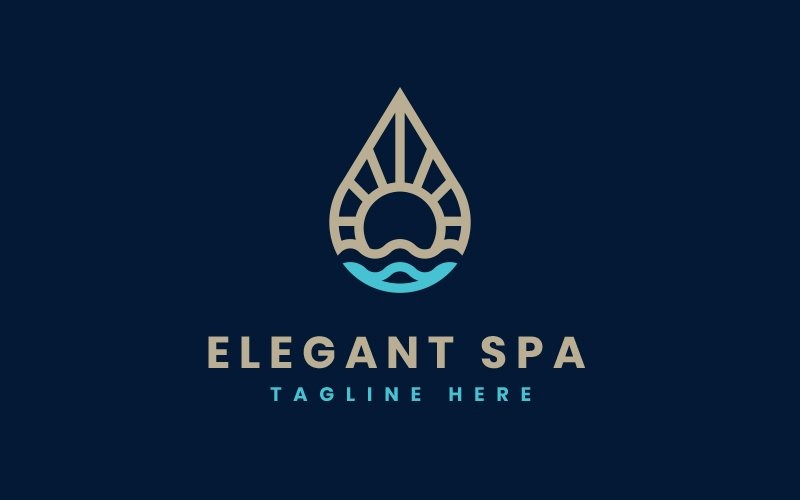 Шаблон логотипа элегантный спа-салон